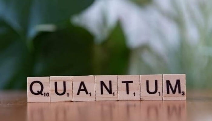 Quantum image spelled with scrabble tiles